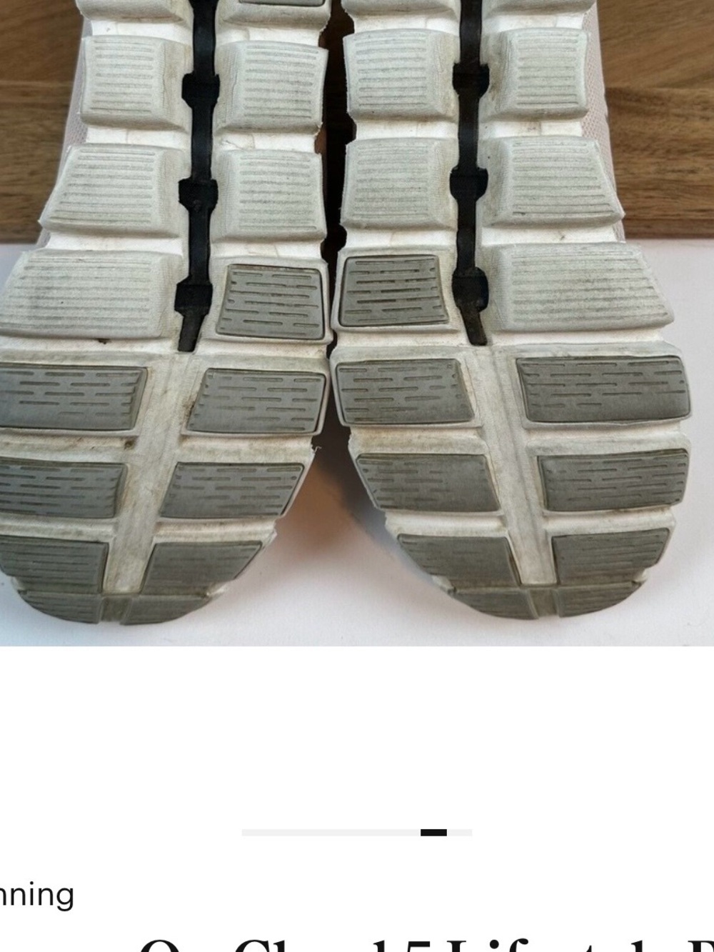 On Running Women's Cloud Sneakers - Pale Pink and Light Gray - Picture 4 of 5